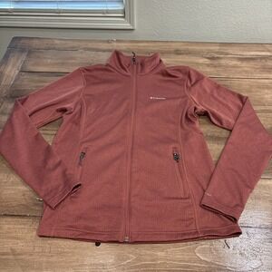 Columbia Rust Lightweight Full Zip  Pullover Size L Women's